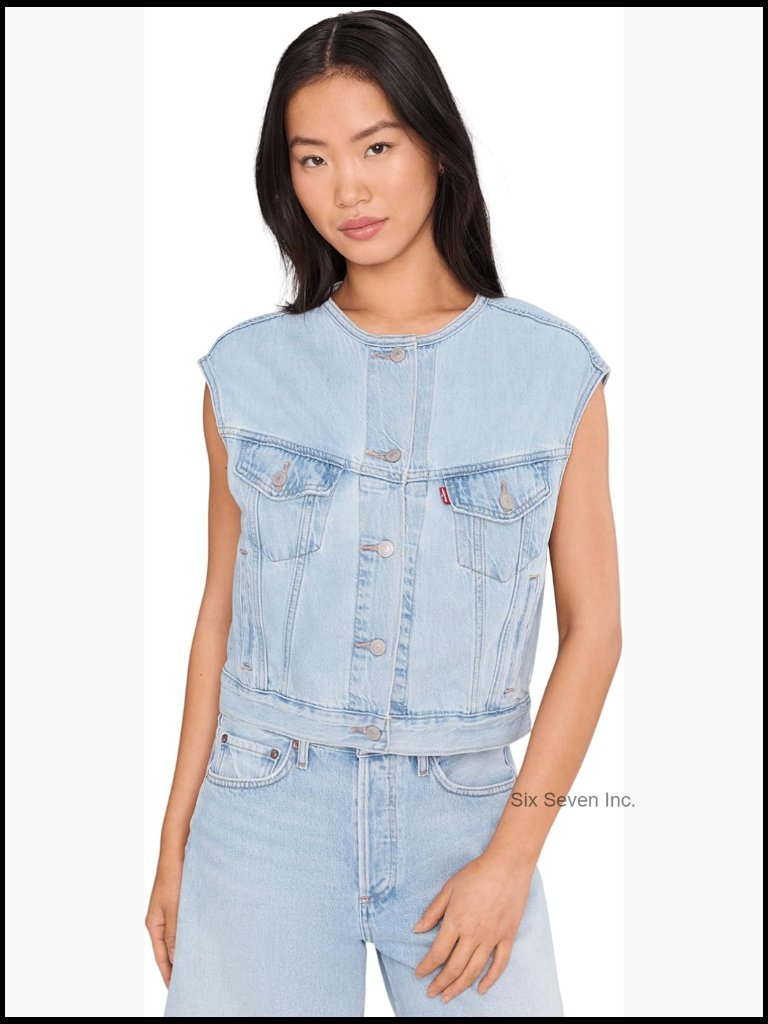 Collarless Shrunken 90s Vest - Relaxed Fit Lightweight Cotton